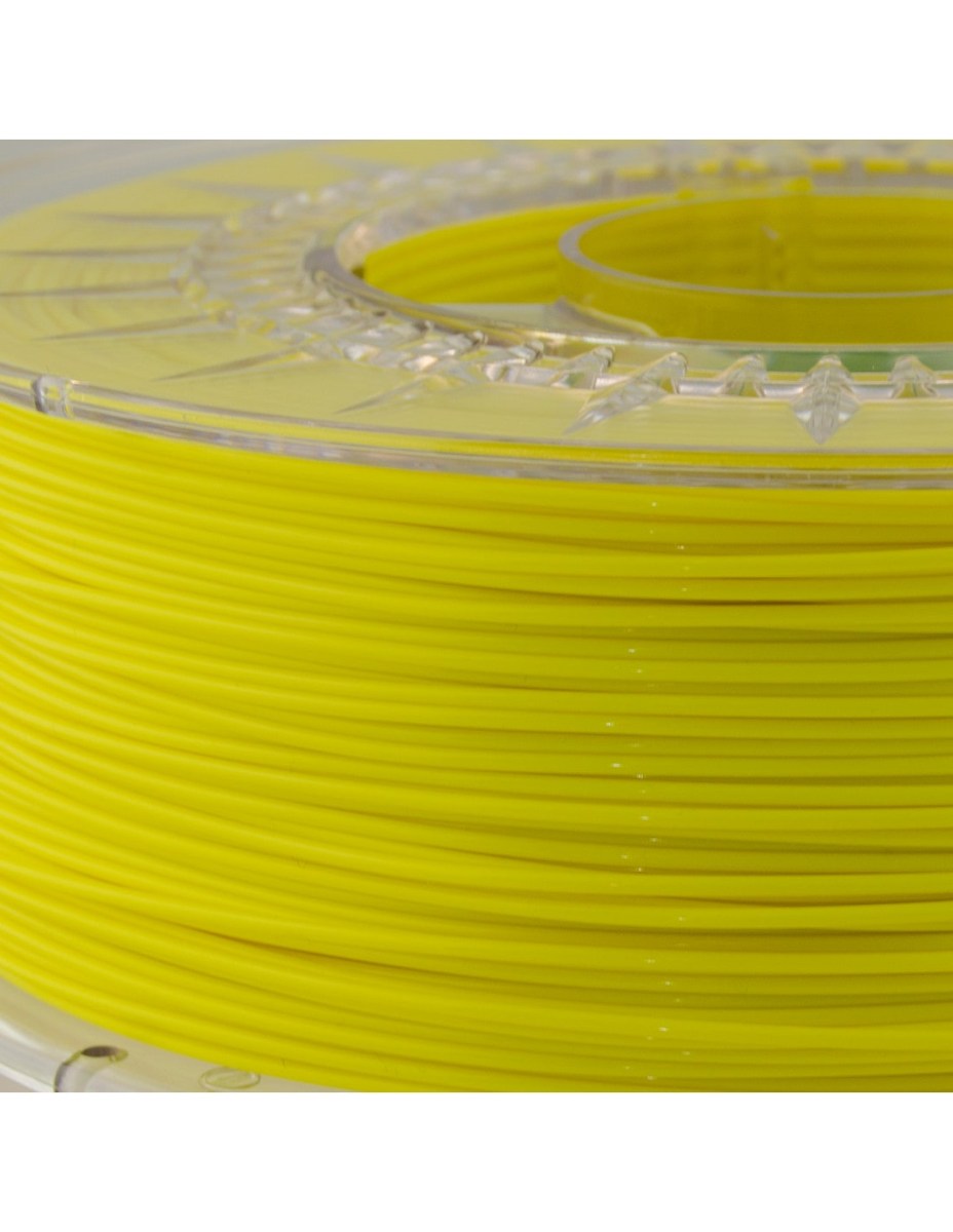 Filamento in PLA di colore Giallo da 1Kg in Bobina da 350 metri di filo da 1,75mm di ottima qualità e prestazioni meccaniche di lavorazione.