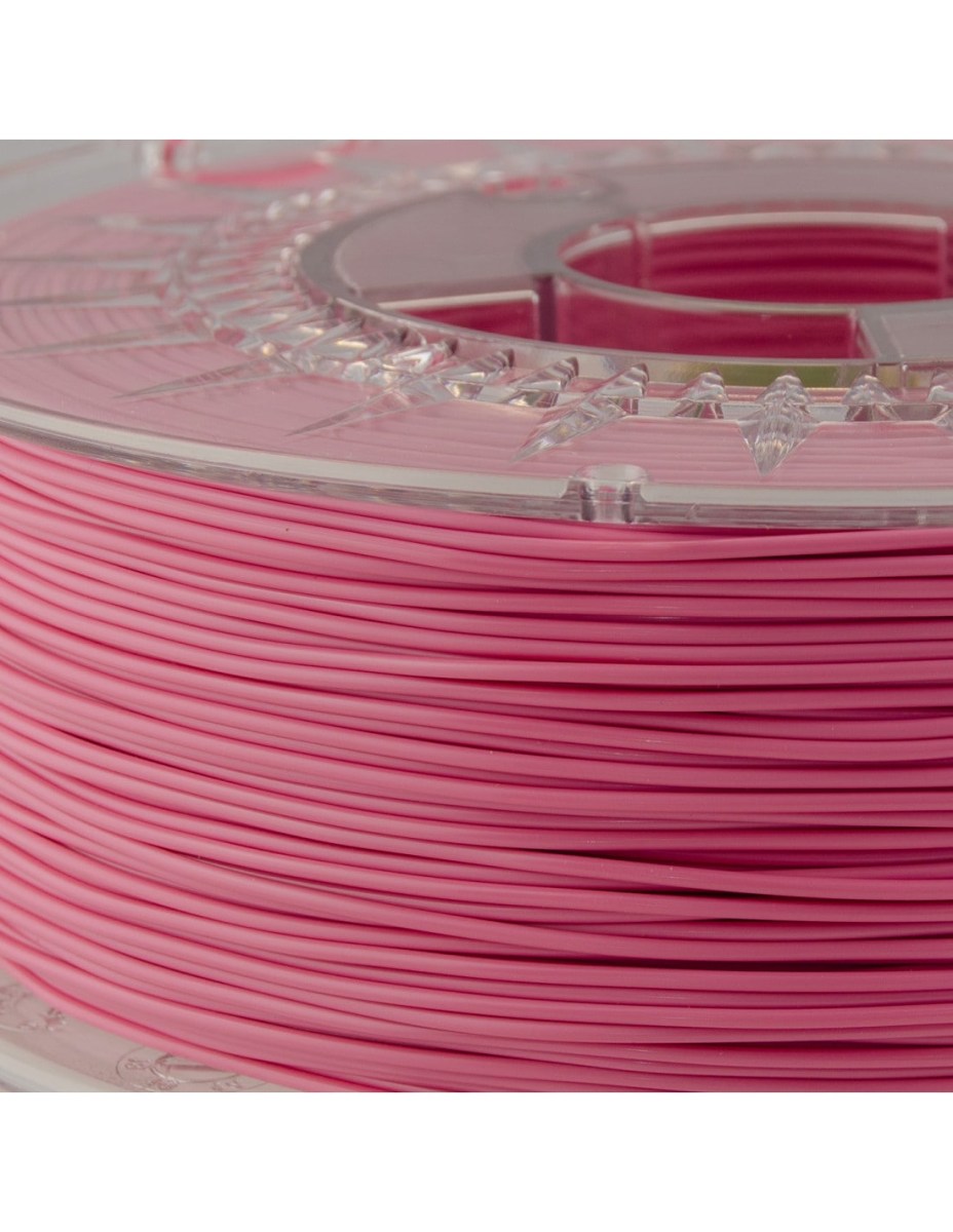 Filamento in TPU EoFlex di colore Rosa da 1Kg in Bobina da 350 metri di filo da 1,75mm di ottima qualità e prestazioni meccaniche di lavorazione elastico effetto gomma.