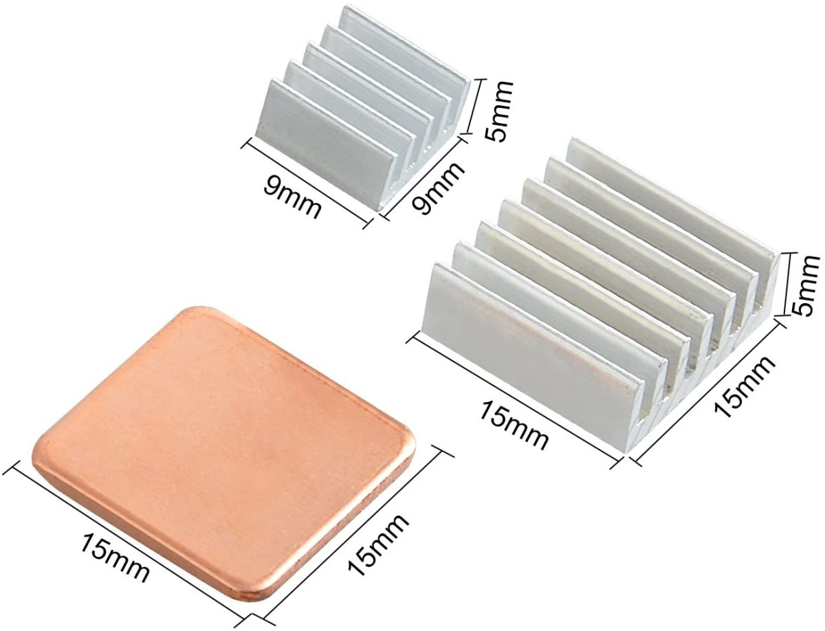 Kit dissipatori per Schede madri, per stampa 3D, robotica, domotica, raspberry, arduino e elettronica in generale. Ottimo set per raffreddare il calore dei componenti elettronici.