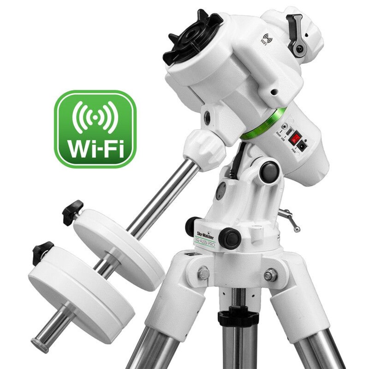 Montatura EQ-AL55i Pro SynScan GoTo WiFi: perfetta per astrofotografi e osservatori, controllabile via WLAN, stabile e versatile per ogni latitudine.