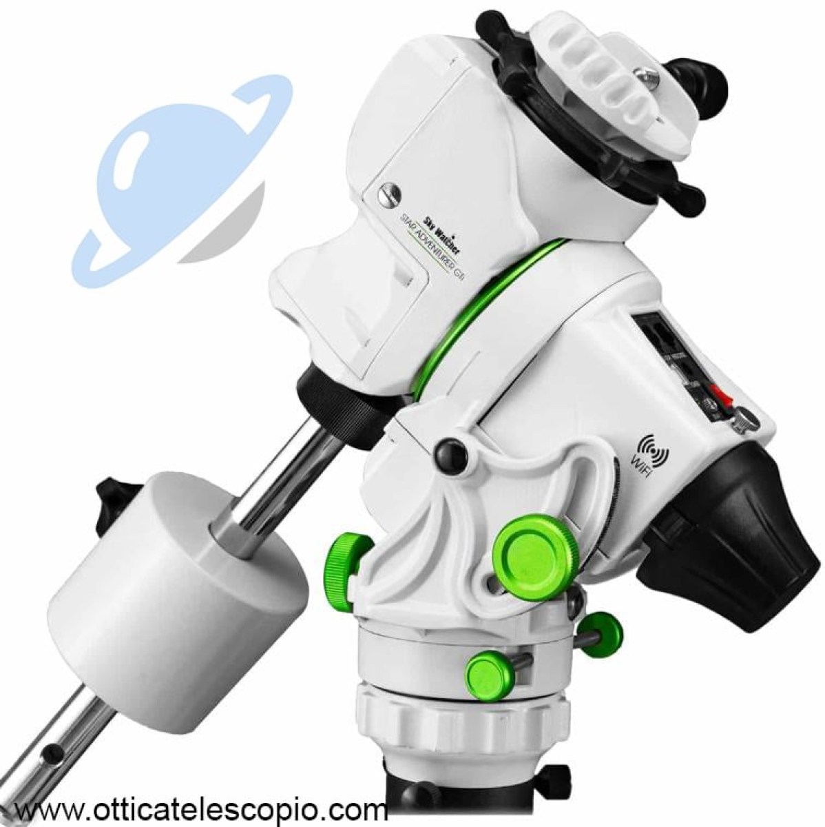 StarAdventurer Gti Wifi GoTo Skywatcher astroinseguitore compatto e leggero utile per astrofotografie a largo campo del cielo con macchina fotografica o con un piccolo telescopio mak o rifrattore.