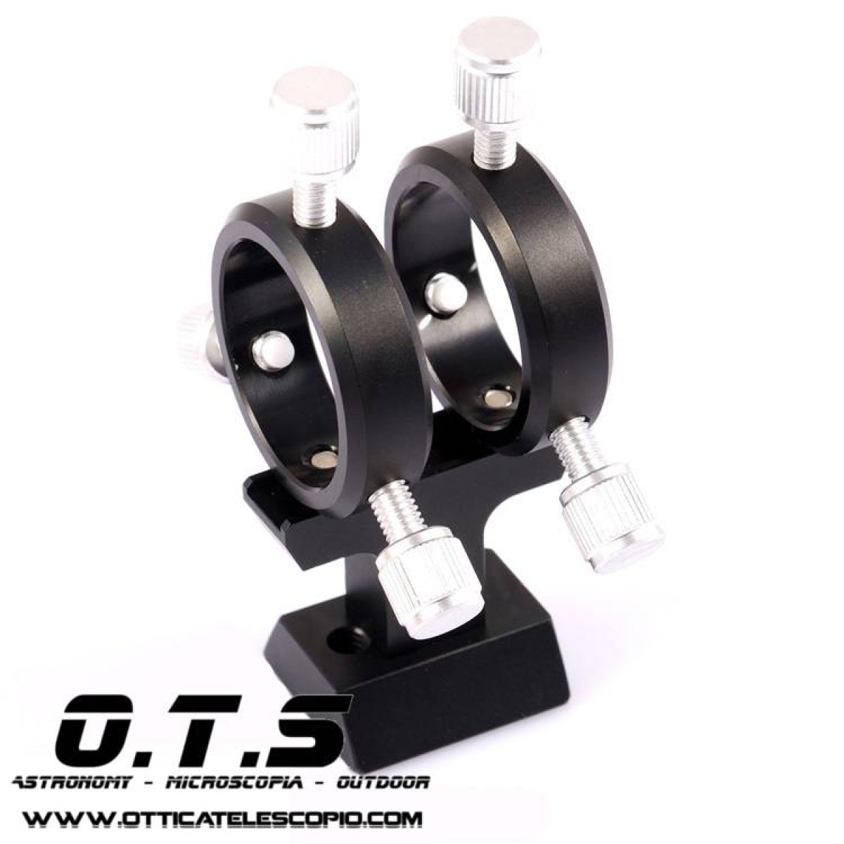 Supporto laser completo di staffa con innesto vixen ottimo per puntatori laser astronomici di tutte le dimensioni e camere come le asi 120 o le ots astro per riprese live del cielo, con anelli decentrabili per allineare perfettamente al telescopio.