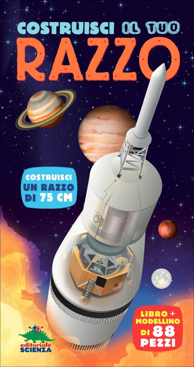 Costruisci il tuo modellino del Saturn V della Nasa con soli 88 pezzi e scopri un mondo di informazioni sullo Spazio e i mezzi per esplorarlo.