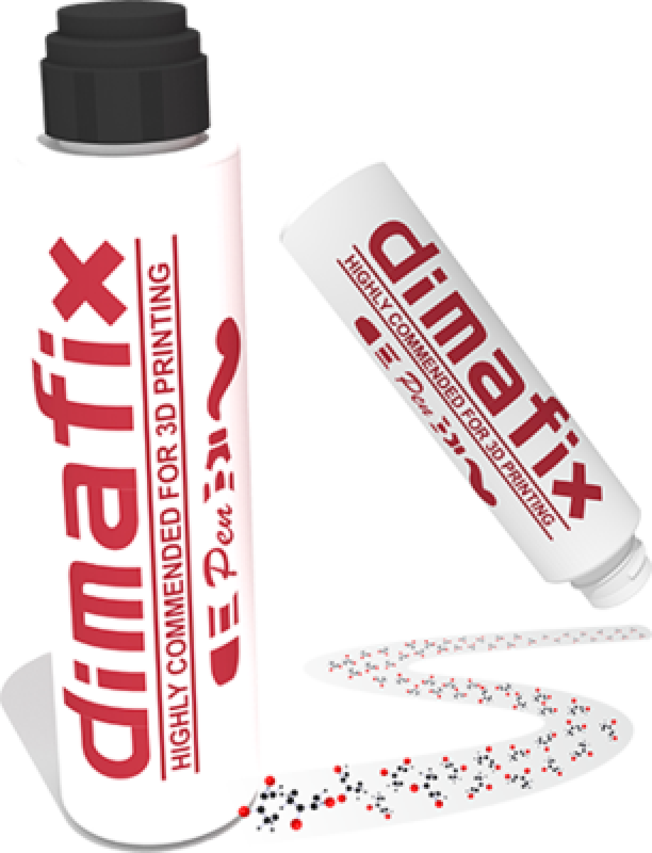 Dimafix Pen è un adesivizzante, fissante per piano di stampa delle stampanti 3D da 90ml, funziona a diverse temperature per offrire diversi gradi di adesione impedendo il rialzo della stampa dal piano.