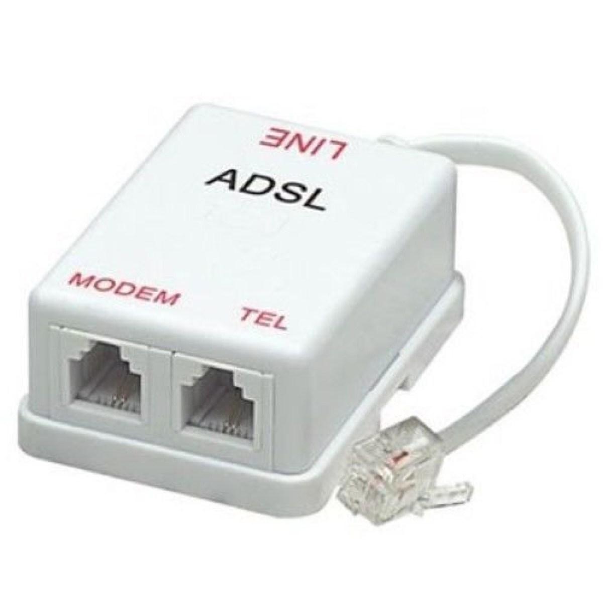 Filtro ADSL Plug RJ11 Sdoppiatore Convertitore Modem Telefono Fax PC.