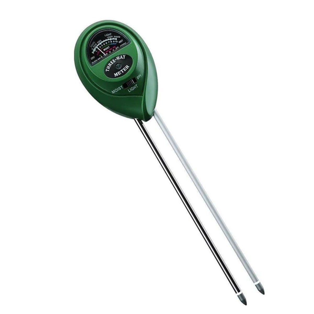 Ottimizza il tuo giardinaggio con il Sensore Tester di Umidità 3 in 1. Misura pH, umidità e luce per piante più sane.