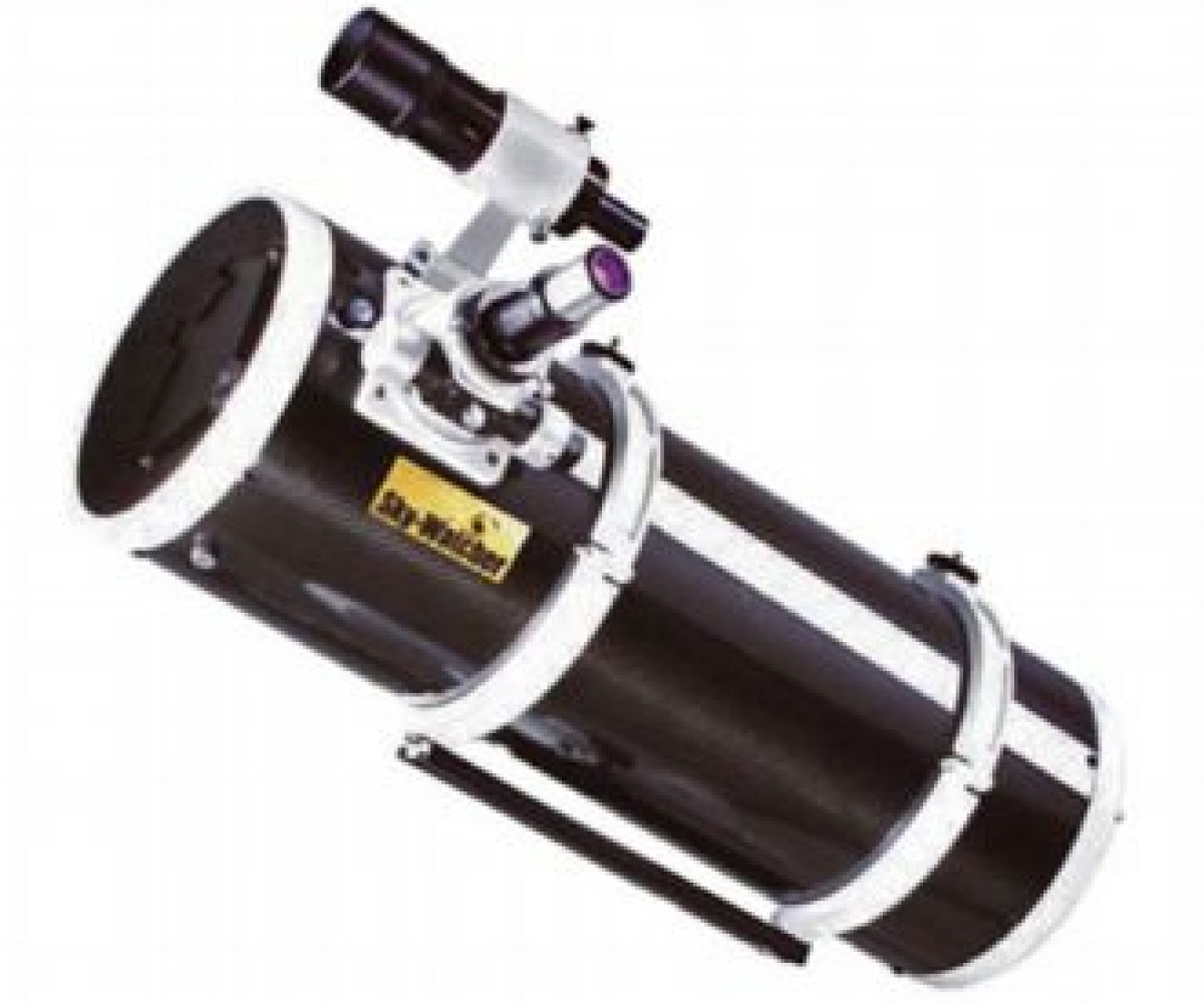 Ottica intubata Newton Black Diamond a specchio parabolico diam. 200mm, focale 800mm (f/4), tubo in alluminio, anelli con slitta a coda di rondine 45mm (tipo EQ5), fuocheggiatore dual-speed con portaoculari 50,8/31,8mm dualspeed, cercatore 9×50.